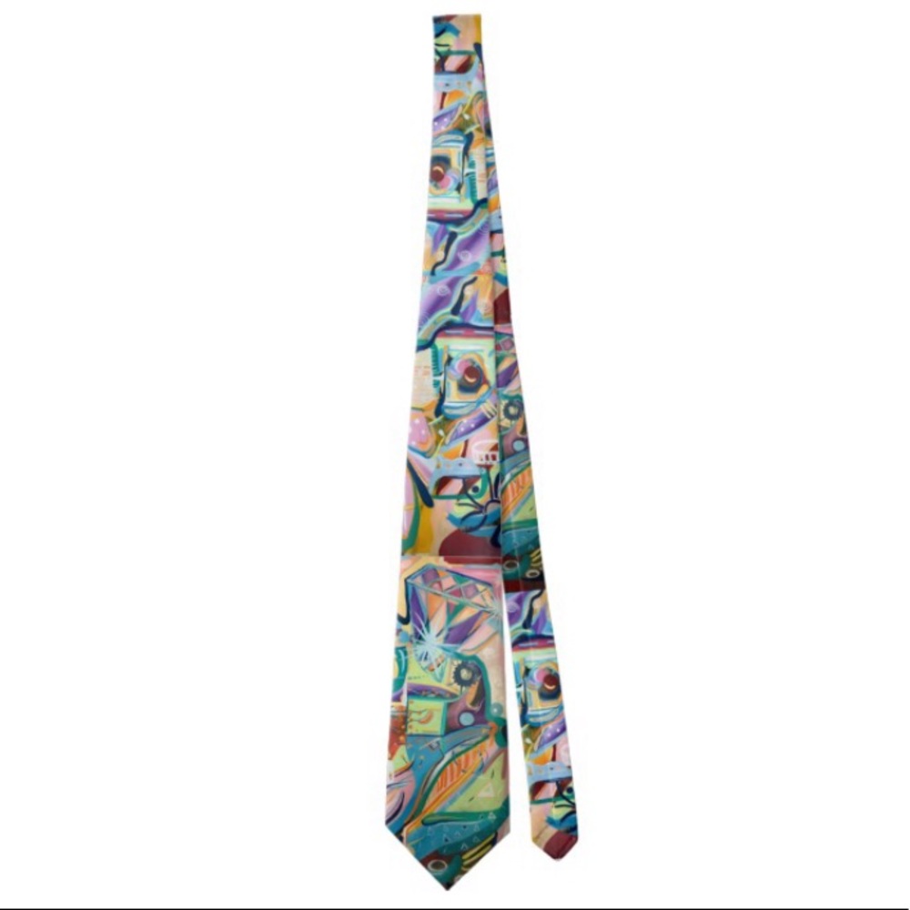 Custom tie designed by artist Rachel Berkowitz